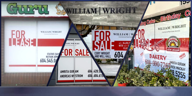 William Wright For Sale & Lease Signage